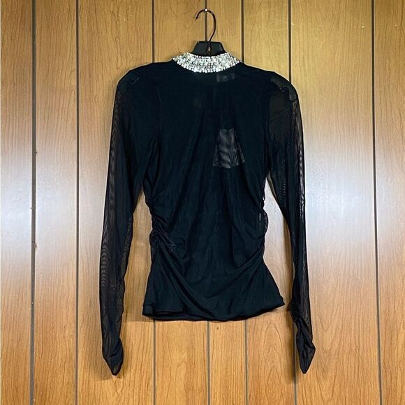 Cinq A Sept jewellery-necklace detail blouse size S - Picture 6 of 11